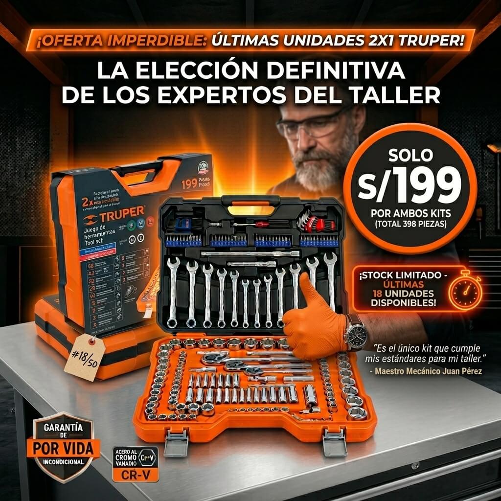 Pack Dúo TRUPER: 2 Maletines de 199 Herramientas C/u