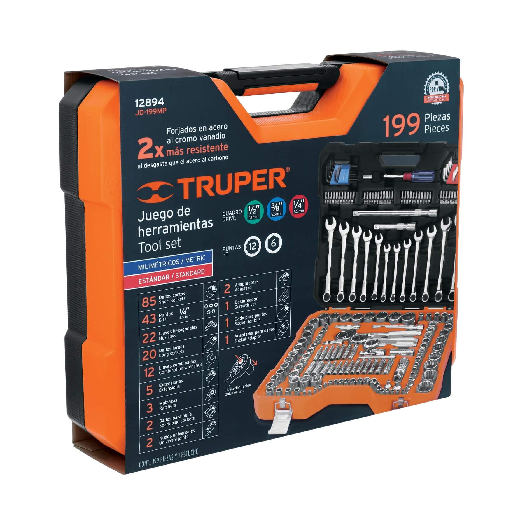 Pack Dúo TRUPER: 2 Maletines de 199 Herramientas C/u
